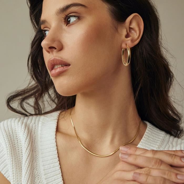 Boucles d'oreilles en acier inoxydable | Paris Fashion Shops