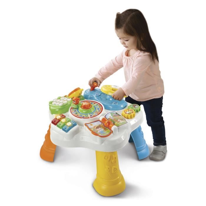 Tableau D'activités Montessori Bois – Volant Simulé, Lumières LED, Alphabet – Pour 1-3 Ans