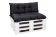Set coussins pour palettes 120x50 + 120x60cm Assise Noir, coussins de mobilier de jardin en palettes/coussin extérieur-2