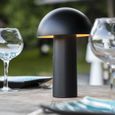 Lampe de table sans fil - LUMISKY - TOD BLACK - H28 cm - Tête orientable - LED blanc chaud-2