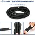 Gaine Cable Flexible Long 8M, Range Cache Cable Gaine de Protection, pour Fils éléctrique de TV, PC, Permet à la[S169]-2