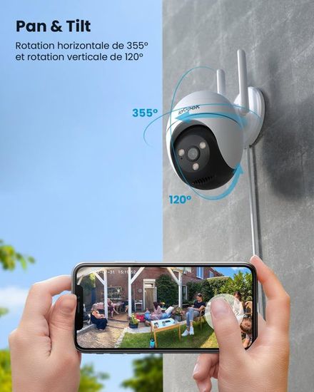 ieGeek 5MP Camera Surveillance WiFi Exterieure sans Fil Solaire - 15M Vision Nocturne Couleur, Détection Mouvement, Audio Bidirectionnel, Extérieur/ Intérieur, Compatible Alexa [2025 Nouveau S1 Pro ieGeek 5MP Camera Surveillance WiFi Exterieure sans Fil Solaire - 15M Vision Nocturne Couleur, Détection Mouvement, Audio Bidirectionnel, Extérieur/ Intérieur, Compatible Alexa [2025 Nouveau S1 Pro