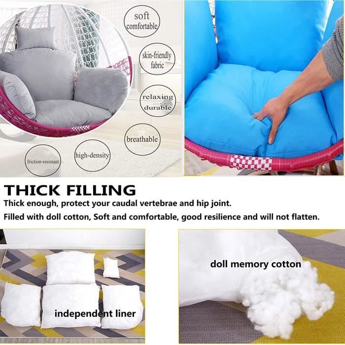 Hanging chair cushion only top
