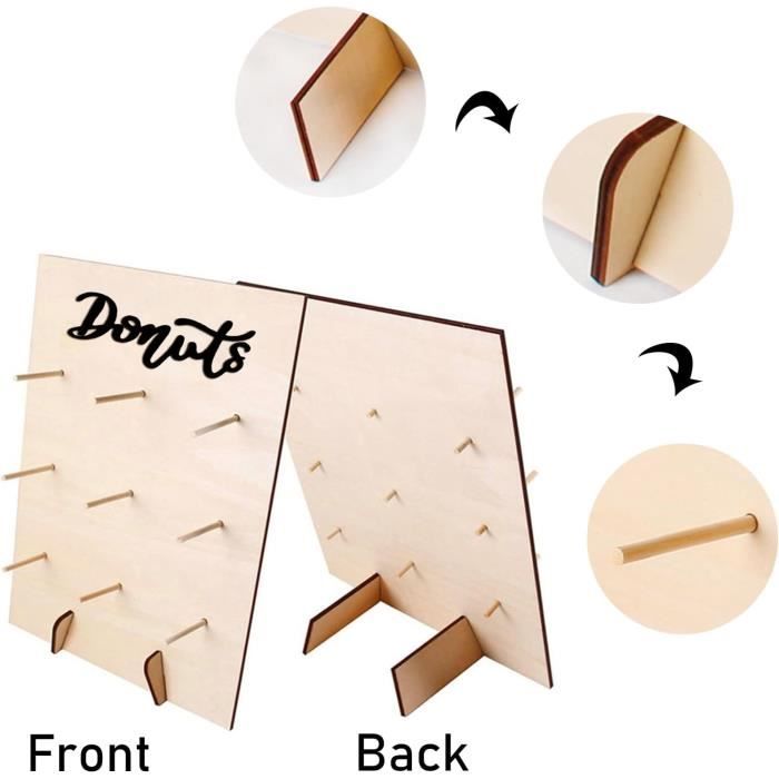TIMESETL 2 Pcs Donut Présentoir Donut Stand Donut Rack, 9 Donuts