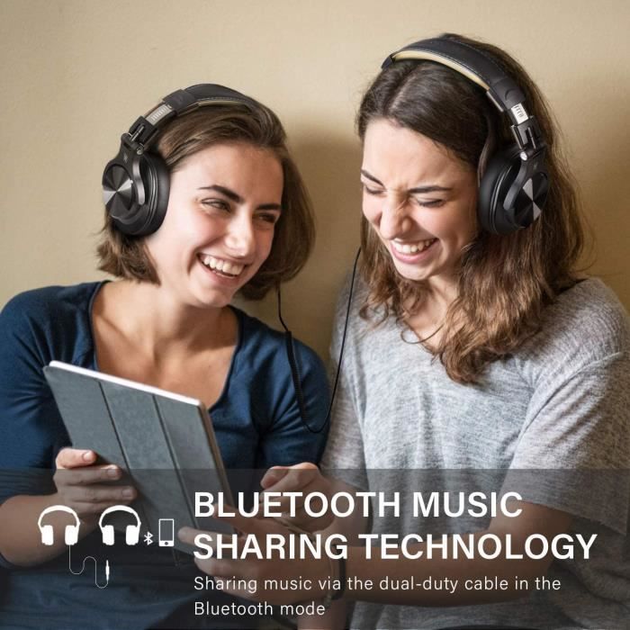 OneOdio ProC Bluetooth Casque sans Fil et Mode Filaire, 110 Heures  d'utilisation,Casque Audio avec Micro, Hi-RES Audio, Coussinets en  Protéines
