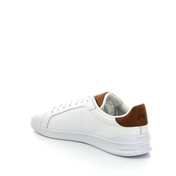 Basket homme POLO RALPH LAUREN Heritage Court 2 Marron Cuir Lacets Marron Cdiscount Chaussures
