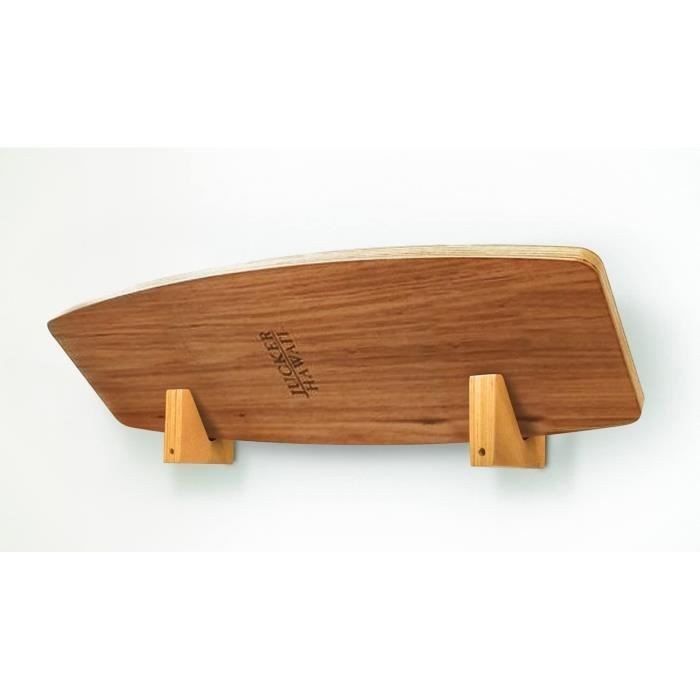 Supports Muraux JUCKER HAWAII Pour Skateboard/Longboard - En Bois - Vis Incluses - Charge 15kg