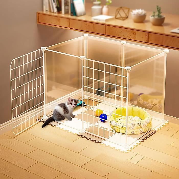 Cage Pour Chat Intérieur - Cage Pour Chat Cage Pour Chat En Métal  Détachable Cage Pour Petit Animal Diy Design Parc Pour Chat[H800] -  Cdiscount