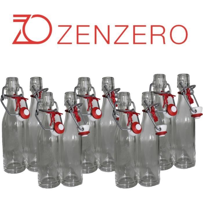 Takestop Lot De 8 Bouchons Mécaniques Avec Joint Pour Bouteilles En Verre - Conservation Parfaite