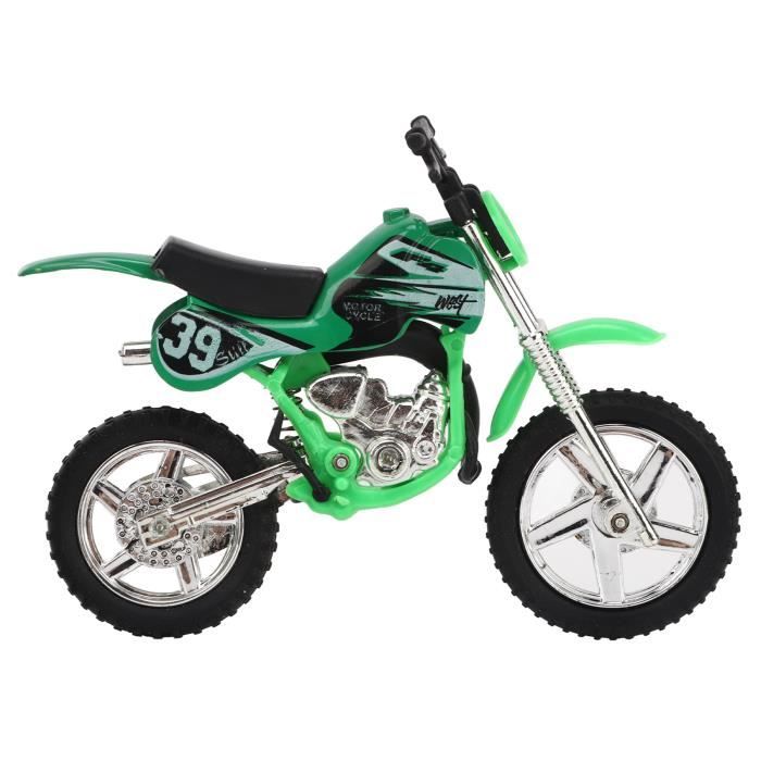 Jouet de moto en alliage Alliage Moto Jouet Ornement Réaliste Diecast Moto  Jouet pour Enfants Enfants Noël (Vert) abilityshop