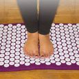 WISS Kit Tapis d'Acupression violet 67x42cm, Tapis de Massage en Coton, Tapis de Yoga d' Acupuncture, Soulagement et Détente-3