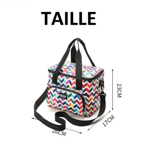 Sac Repas Isotherme 10L Marron Terreux – Bandoulière Réglable, Doublure Étanche, Idéal Bureau, École, Pique-Nique