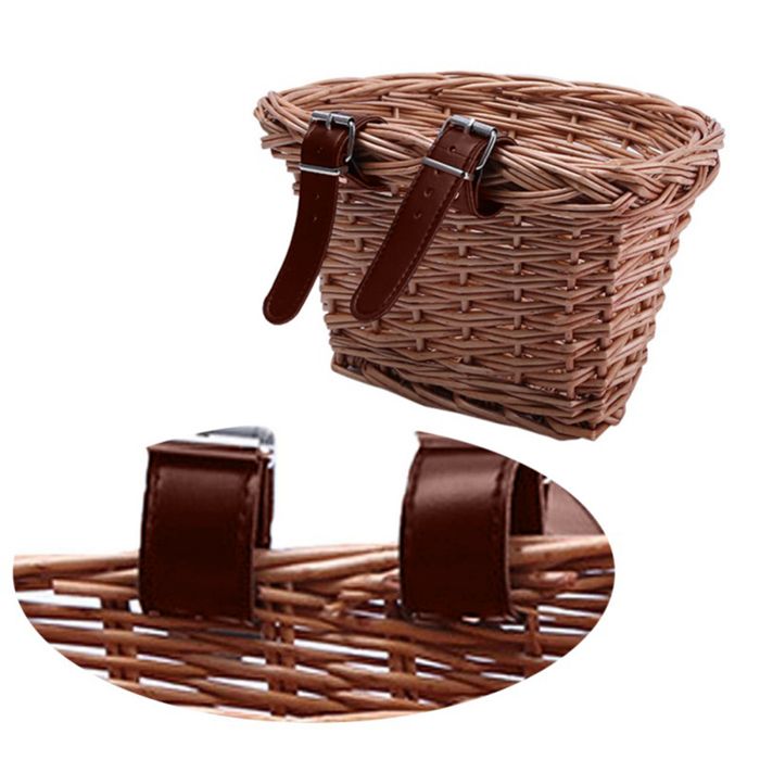 Sosoport 1 paire de sangles d'étriers en cuir avec boucle en métal, longueur réglable, sangle de panier de scooter, sangle de guidon de vélo