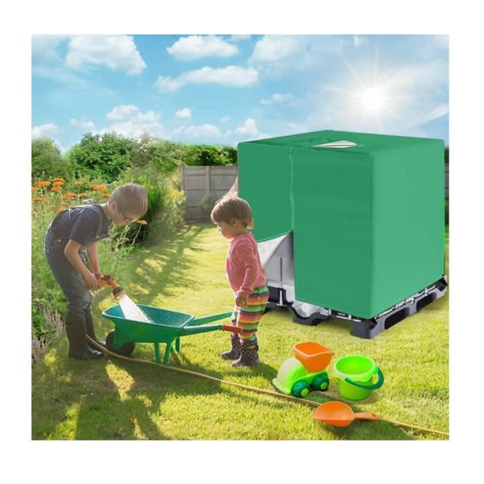 Bâche Réservoir IBC 1000L Noir | Couvercle Anti-UV 120x100x116cm | Protection Eau, Poussière