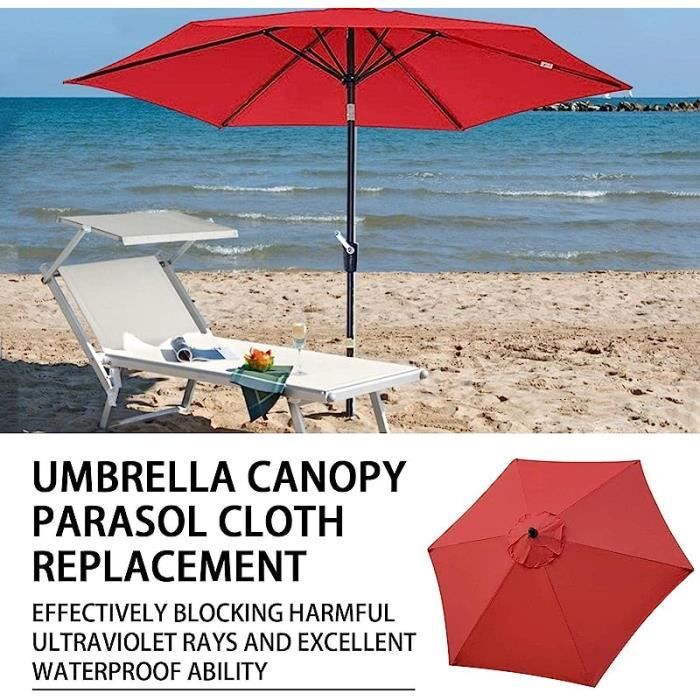 Toile De Rechange Pour Parasol Déporté - 6/8 Baleines - Tissu Polyester UV - 200 à 350cm