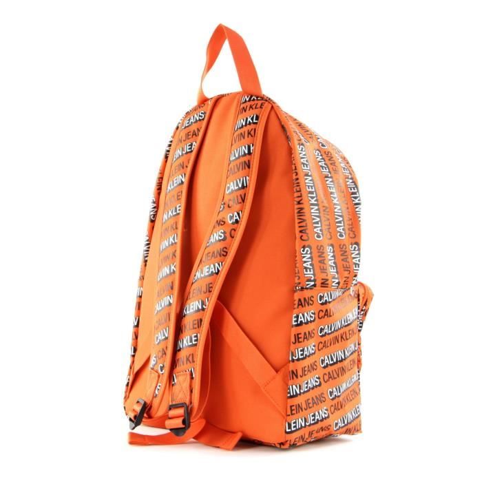 Calvin Klein Campus Backpack 45 Mandarin Orange 97494 sac a dos Orange Noir Blanc Cdiscount Bagagerie Maroquinerie