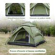 Yorbay Tente de Camping 2-3 Personnes 215x180x130 cm Pop Up Anti UV Imperméable & Ventilée Tente pour Camping, Randonnée, Exterieur-4