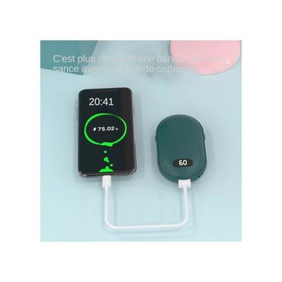 Lot De 4 Chauffe-Mains Rechargeables 5000 MAh – 3 Températures (40-55°C), Double Face, Inclut Câble 2 En 1, Pour Extérieur Et Intérieur