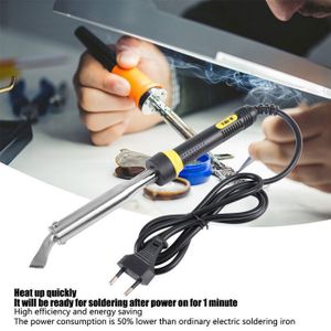 Fer à souder électrique haute puissance 300 W en acier chromé avec tête oblique (trois prises, prise standard américaine Fer à souder électrique haute puissance 300 W en acier chromé avec tête oblique (trois prises, prise standard américaine