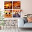 Get Wallpaper 4 Pieces Ocean Coucher De Soleil Voile Toile Art Mural Plage Desktop Wallpaper Free