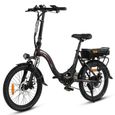 Vélo électrique SAMEBIKE JG20 20pouce - Modèles améliorés - Batterie 10.4Ah 48V - Moteur 350W - Pliant-0