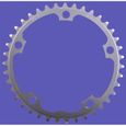 Plateau vélo - 42 dents - diamètre 130 mm - couleur argent-0