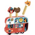 Pop-up Autobus - VILAC - Jouet d'éveil en bois pour enfant de 3 ans et plus - Trois personnages sauteurs-0