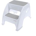 Tabouret marchepied - DREAMBABY - Toddler & Me 2 Up - Antidérapant et texturé - Jusqu'à 135kg pour les petits et les adultes - Gris
