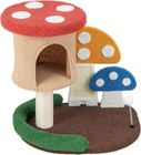 GOPLUS Arbre à Chat, Forme Champignon, avec Poteau en Sisal Enveloppant, Planche à Griffer, Balle à Ressort, Condo, Plateform, 59cm
