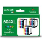 604XL - Pack de 12 Cartouches d'encre compatibles Epson 604 XL Ananas Noir Cyan Magenta Jaune - Cartouchink