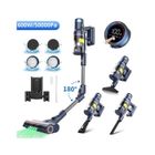 SLEEPLESS TONIGHT 600W/50000Pa Aspirateur Balai sans Fil 7*3300mAh/65min Filtration en 6 Etapes Ecran OLED 8 en 1 Brosse Motorisée Lumière Led Verte