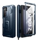 Dexnor Coque pour Samsung Galaxy Z Fold 5 5G, Boîtier Solide à Double Couche avec économiseur d'écran Intégré, Bleu