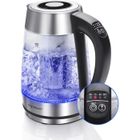 Bouilloire Aigostar Cris avec infuseur à thé amovible en verre borosilicate 1,7 L 2200W LED couleurs