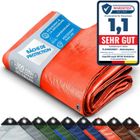 KARAT Bâche de protection imperméable ultra résistante 140 g/m² Orange 6 x 10 m