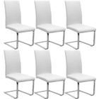 DRMKER Lot de 6 Housses de chaise universelle extensible blanche pour mariage salle à manger cuisine slipcover décoration restaurant
