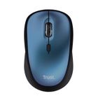 Trust Yvi+ Souris sans Fil Silencieuse avec Conception Durable, 800-1600 DPI, Ambidextre, USB, Compacte - Bleu