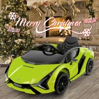 Voiture électrique enfant 12 V Lamborghini Sportive Télécommande MP3 Cadeau Noël Verte