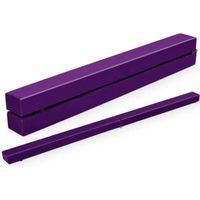 GIANTEX Poutre d’Équilibre Pliable 2,1M Poutre de Gymnastique Revêtu en Velours Confortable et Antidérapant Violet