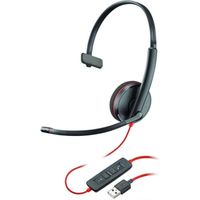 Blackwire C3210 Casque Mono avec Port USB A et réduction du Bruit, Soundguard et Bras Flexible Noir 8 18