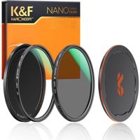 K&F Concept Kit de Filtre UV 67mm et Filtre Polarisant et Bouchon d'objectif en Métal pour Objectif Appareil Photo Caméra Reflex