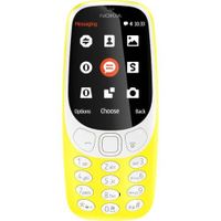 Téléphone Nokia 3310 - Double SIM - Jaune - Écran 2.4" - Caméra 2 MP - Batterie 1200 mAh