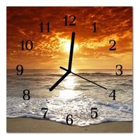Horloge Murale 30x30cm à la mode Tulup - Mer de plage