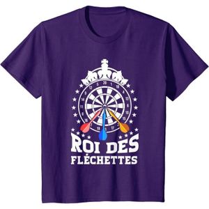 JEU DE FLÉCHETTE Drôle Cadeau Joueur De Fléchettes Dart Roi Des Fléchettes T-Shirt.[G1688]
