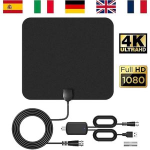 Fasizi Antenne TV avec amplificateur numérique 1080P HDTV 4K intérieur amplifié 