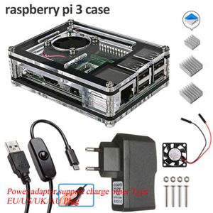 CARTE MÈRE Kit Raspberry Pi 3 1 - Boîtier Pour Raspberry, 9 C