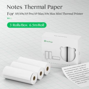PAPIER THERMIQUE PeriPage – 3 rouleaux de papier autocollant thermi