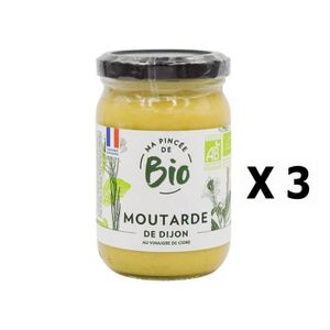 KETCHUP MOUTARDE Lot 3x Moutarde de Dijon BIO - Ma Pincée de Bio - 