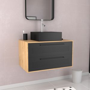 MEUBLE VASQUE - PLAN Pack meuble de salle de bain caisson 2 tiroirs + v