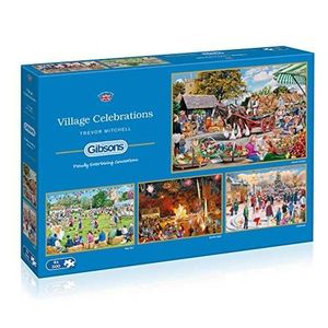 PUZZLE Gibsons Village fêtes Puzzle (4 x 500 pièces)