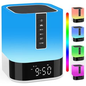 Radio réveil intelligent EVOOM LEKIO avec affichage de la date, heure,  température et humidité - Noir
